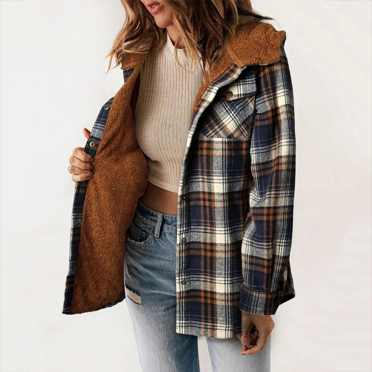 Plush Lined Flannel Jacket