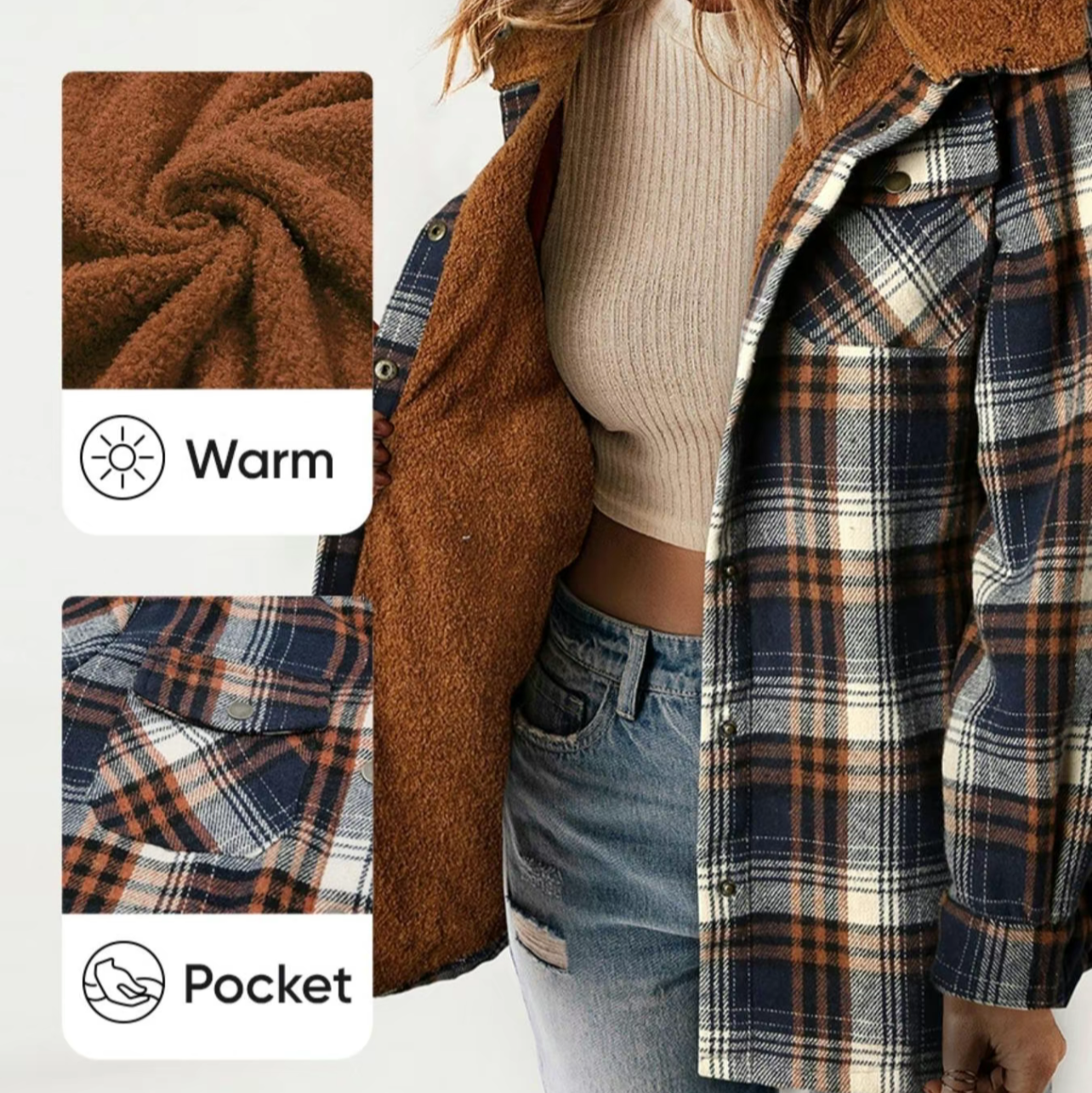 Women's Hooded Fleece Coat