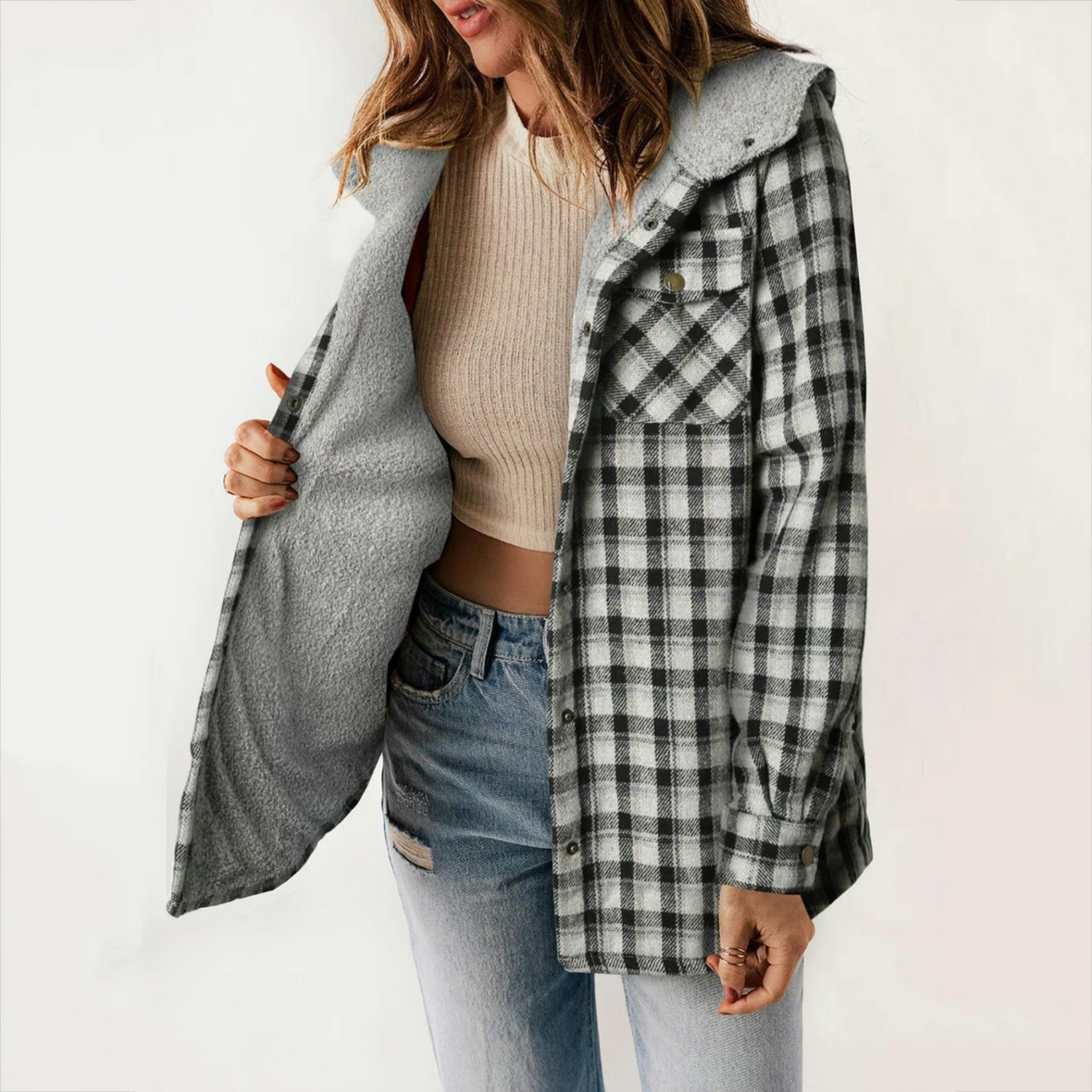 Plush Lined Flannel Jacket