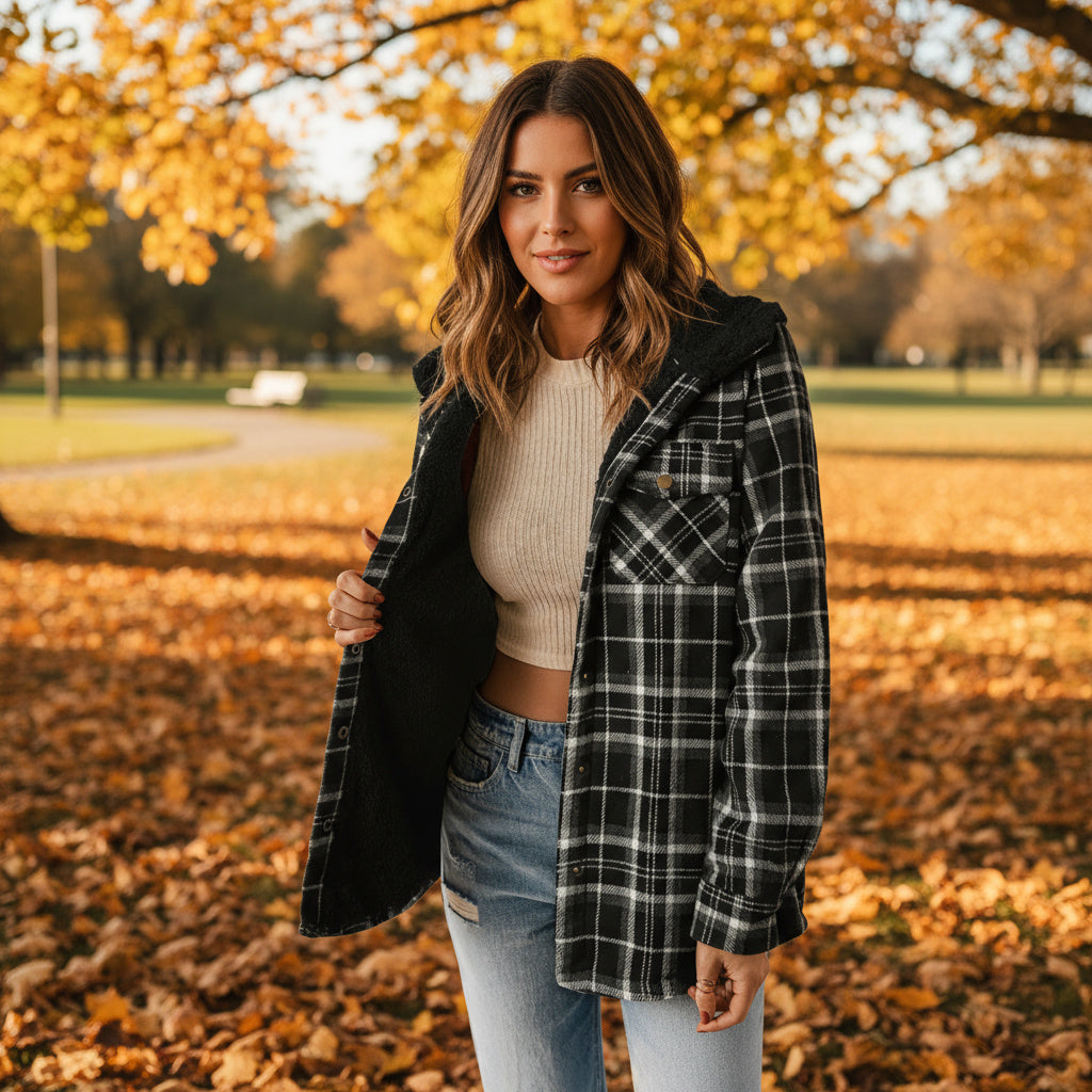 Women's Hooded Fleece Coat