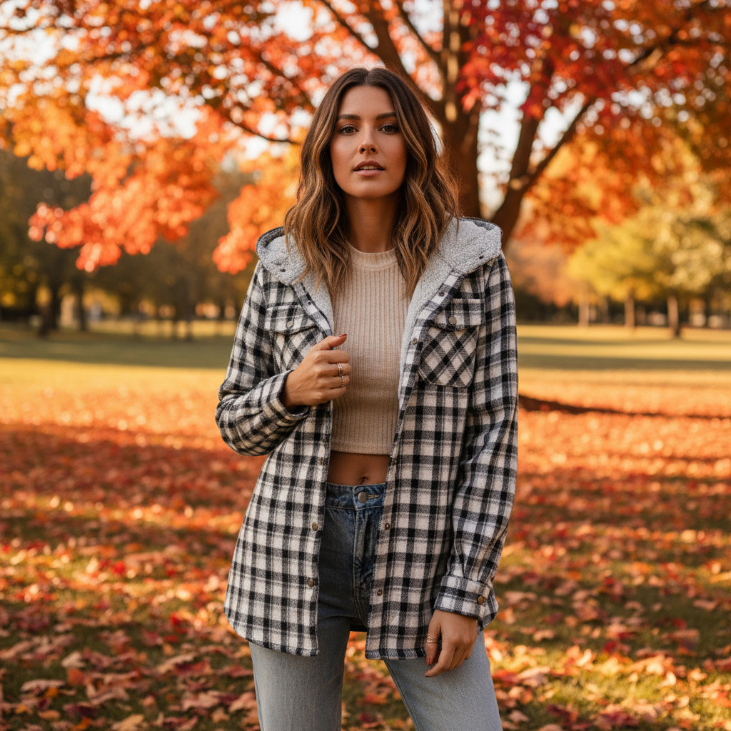 Women's Hooded Fleece Coat