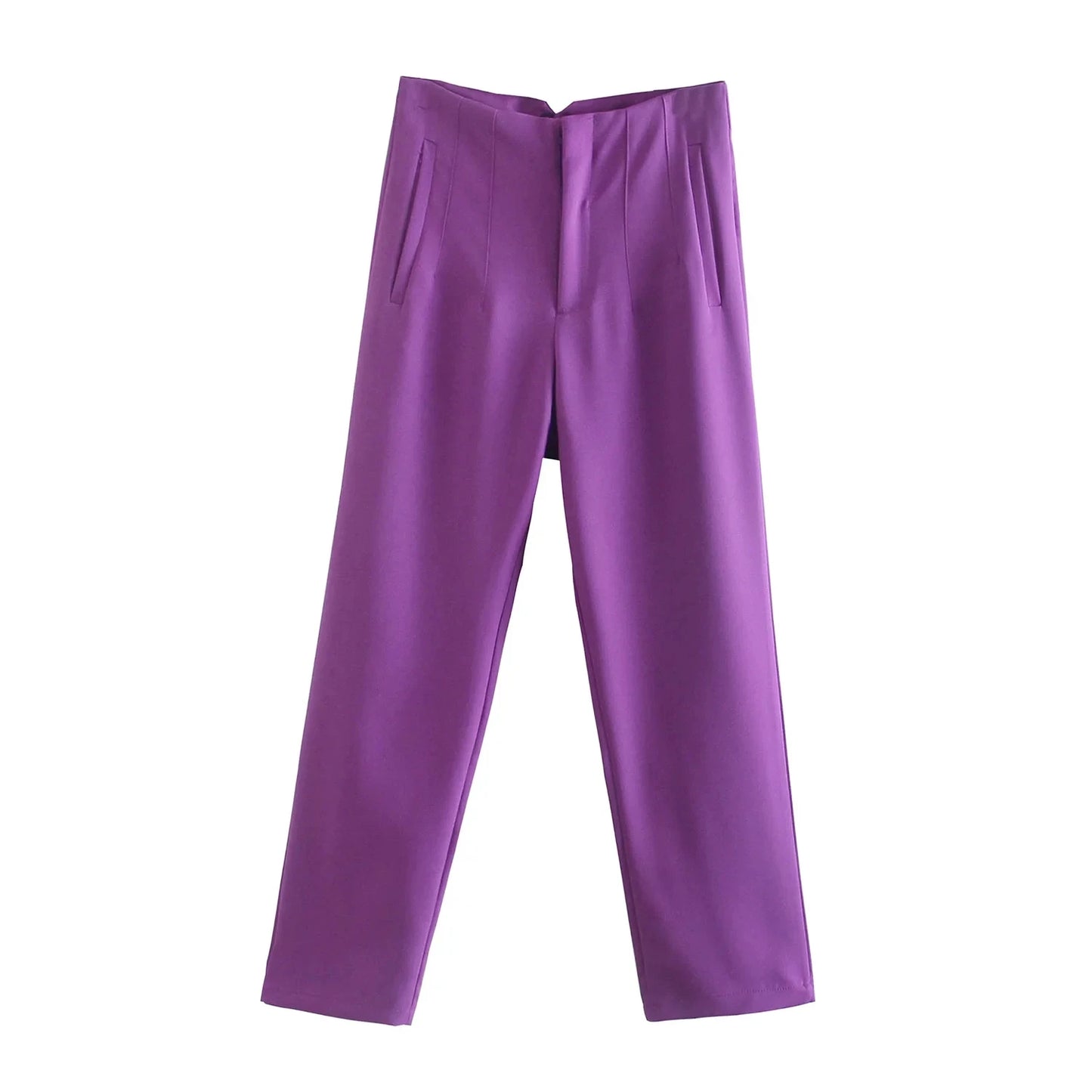 High-Waist Casual Office Pants