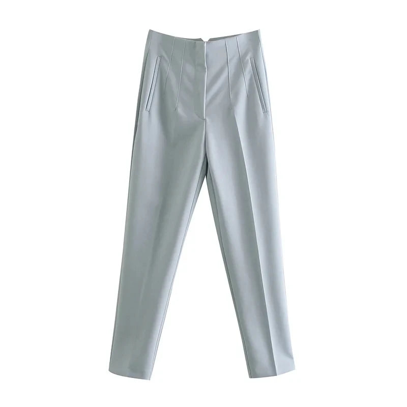 High-Waist Casual Office Pants