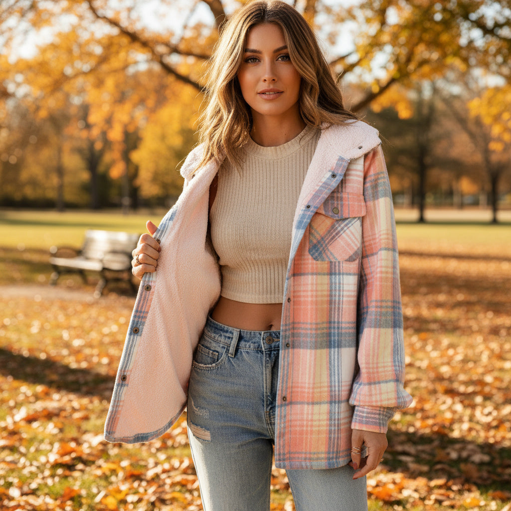 Women's Hooded Fleece Coat